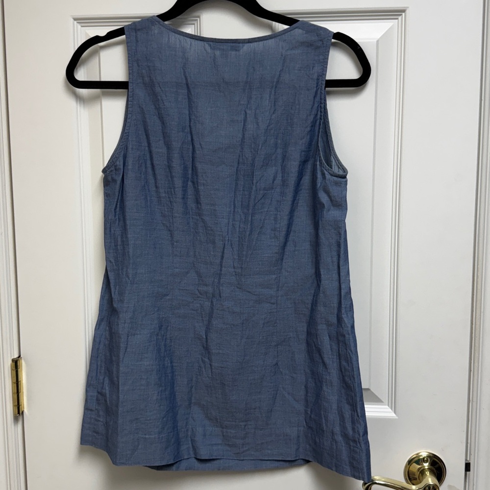 Cabi blue chambray Romp Top - Picture 5 of 6